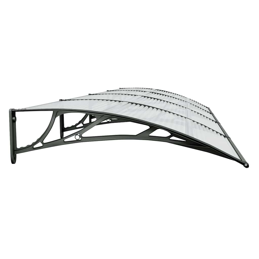 fekete polikarbonát ajtóelőtető 400 x 100 cm