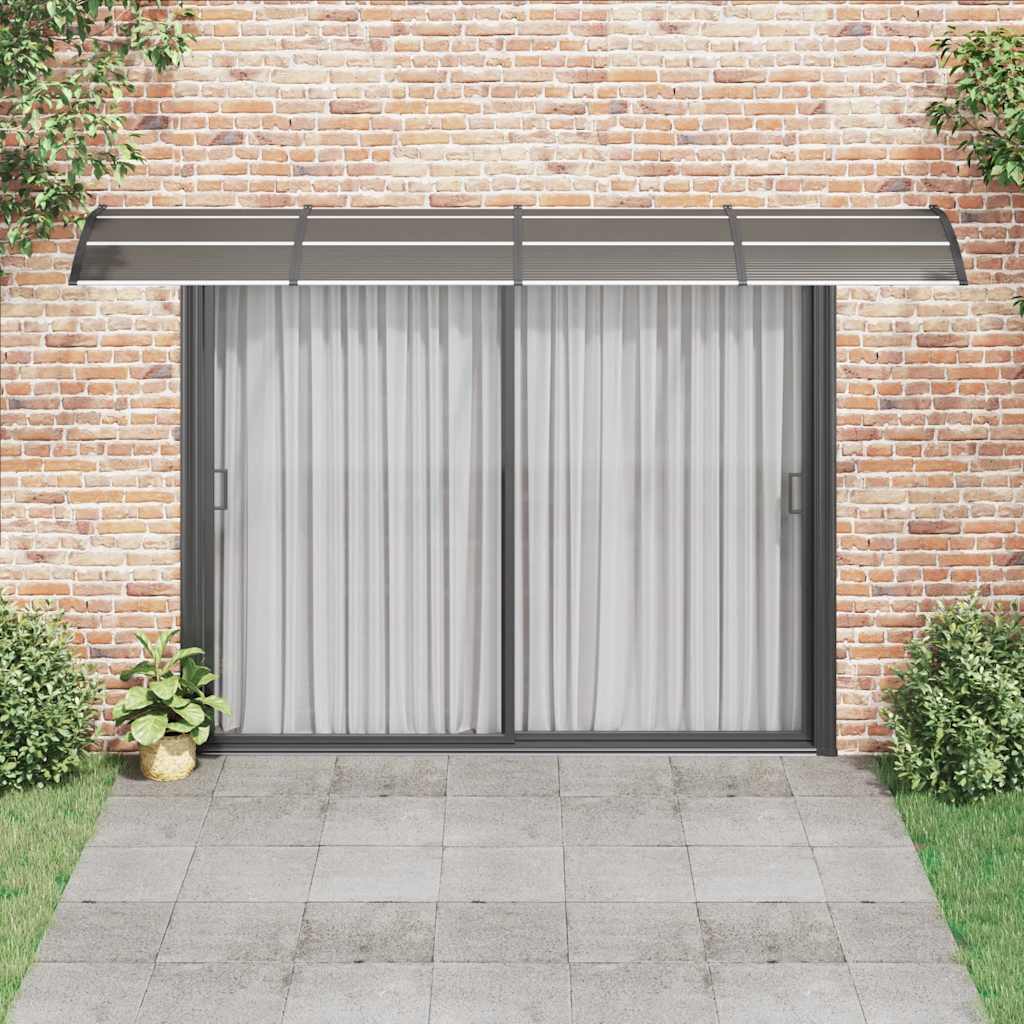 fekete polikarbonát ajtóelőtető 400 x 100 cm