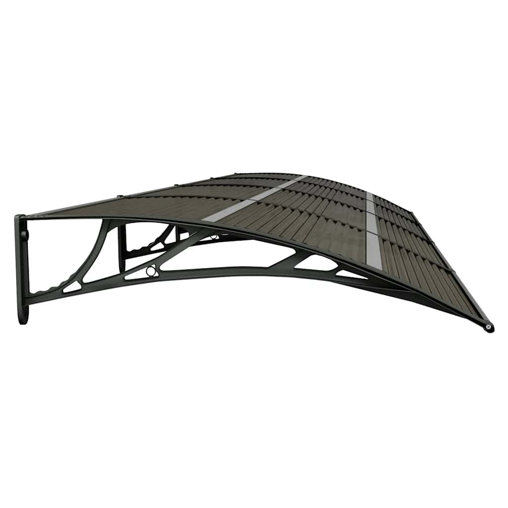 fekete polikarbonát ajtóelőtető 400 x 100 cm