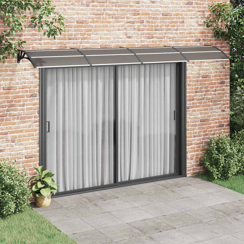 fekete polikarbonát ajtóelőtető 400 x 100 cm