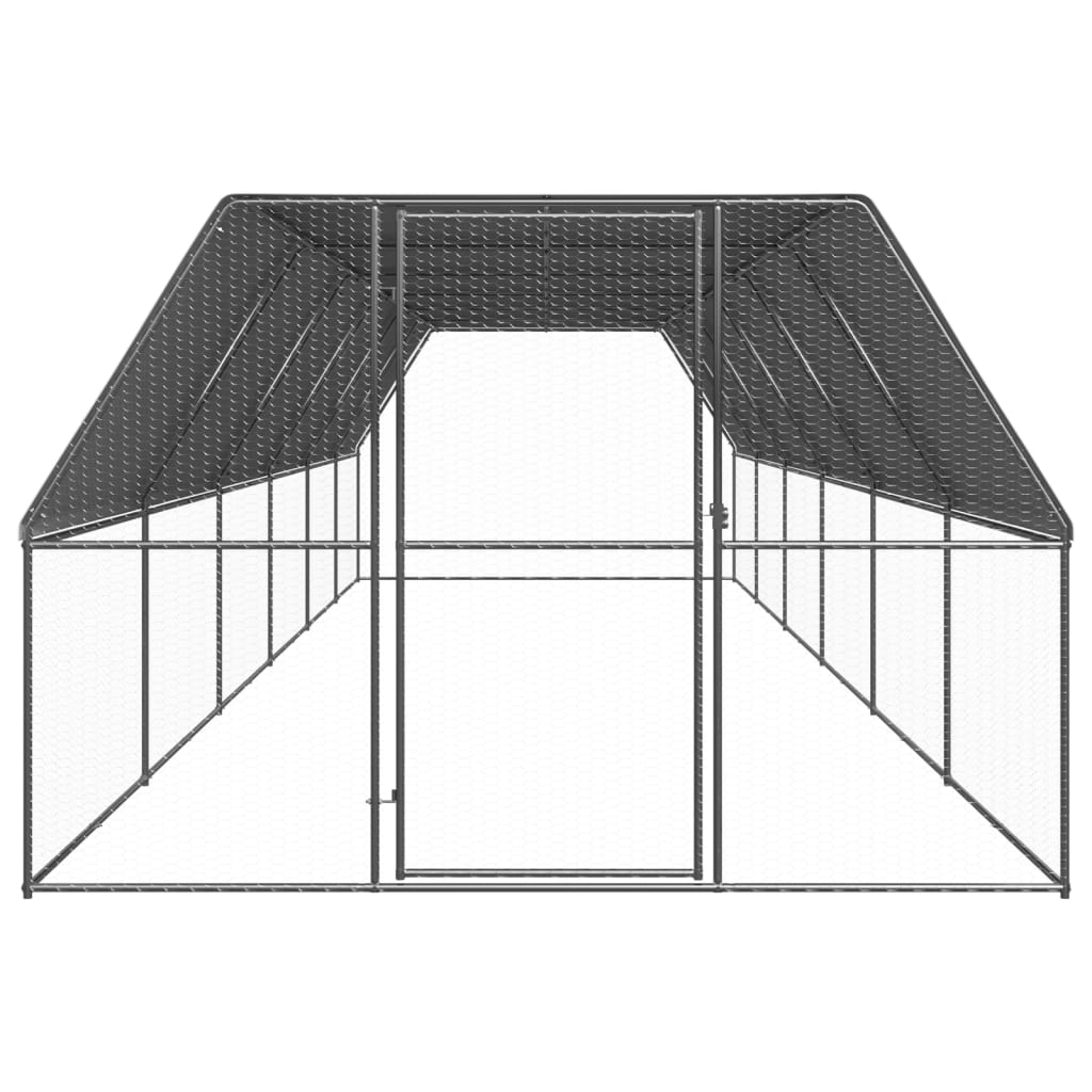 kültéri horganyzott acél tyúkól 3x12x2 m