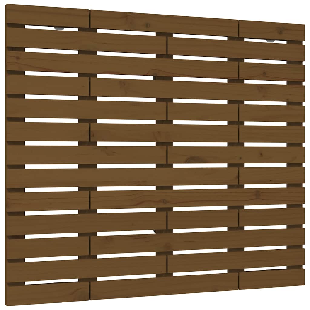 mézbarna tömör fenyőfa fali fejtámla 96 x 3 x 91,5 cm