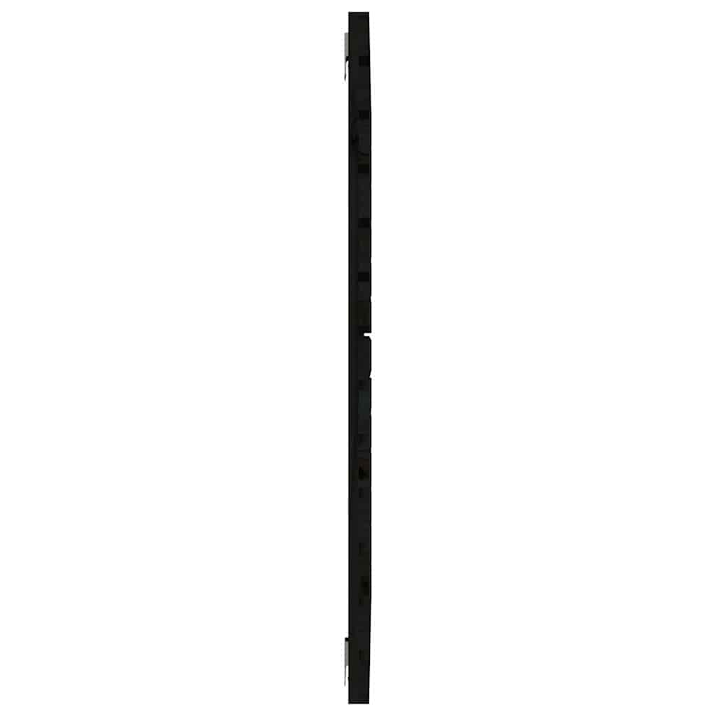 fekete tömör fenyőfa fali fejtámla 96 x 3 x 91,5 cm