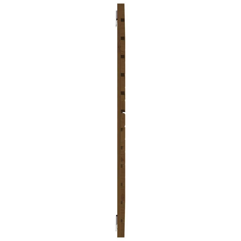 mézbarna tömör fenyőfa fali fejtámla 126 x 3 x 91,5 cm