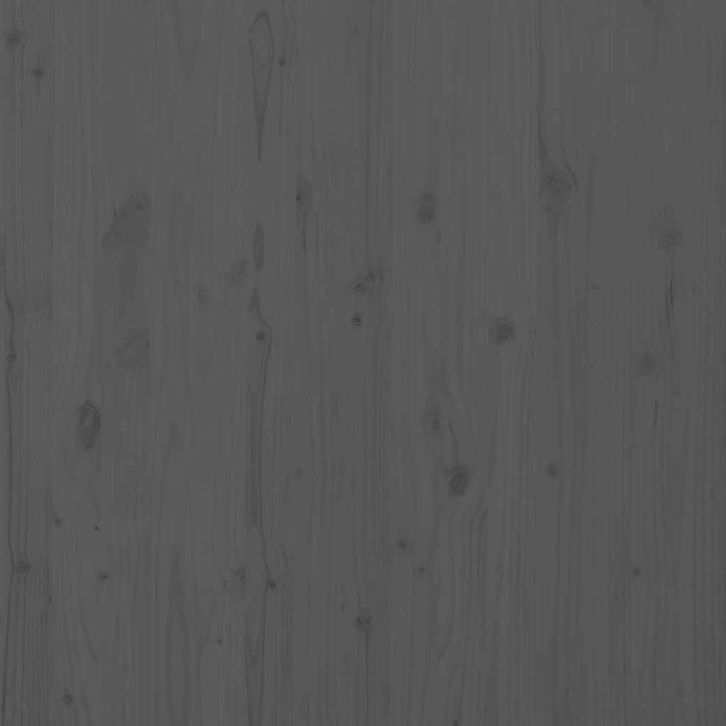 szürke tömör fenyőfa fali fejtámla 146 x 3 x 91,5 cm