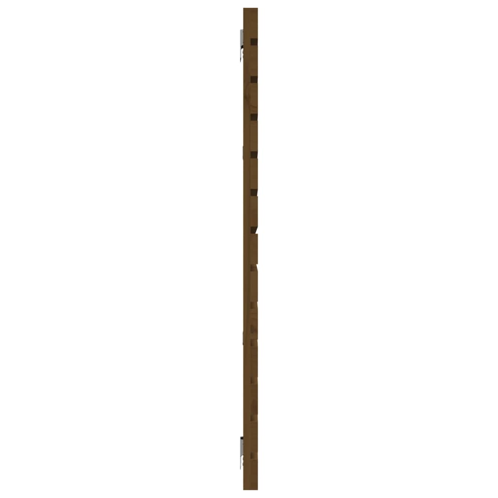 mézbarna tömör fenyőfa fali fejtámla 156 x 3 x 91,5 cm