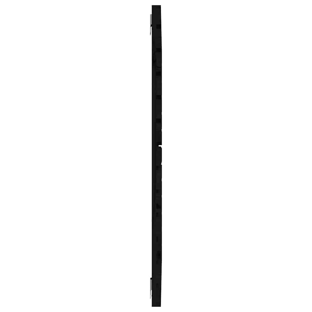 fekete tömör fenyőfa fali fejtámla 81 x 3 x 91,5 cm