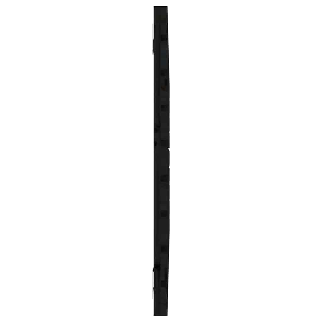 fekete tömör fenyőfa fali fejtámla 106 x 3 x 63 cm