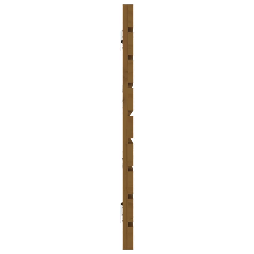 mézbarna tömör fenyőfa fali fejtámla 206 x 3 x 63 cm