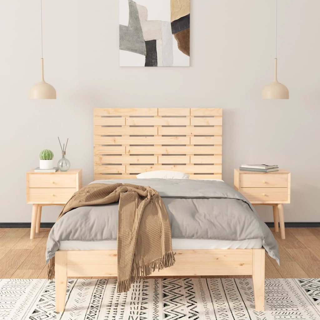 tömör fenyőfa fali fejtámla 96 x 3 x 63 cm