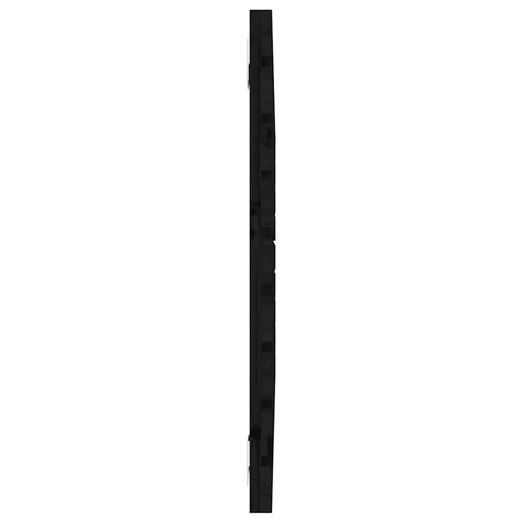 fekete tömör fenyőfa fali fejtámla 96 x 3 x 63 cm