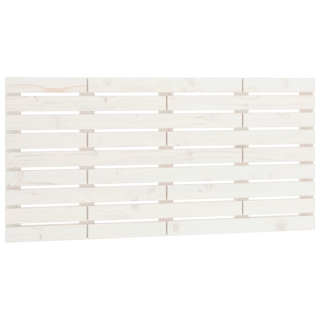 fehér tömör fenyőfa fali fejtámla 126 x 3 x 63 cm