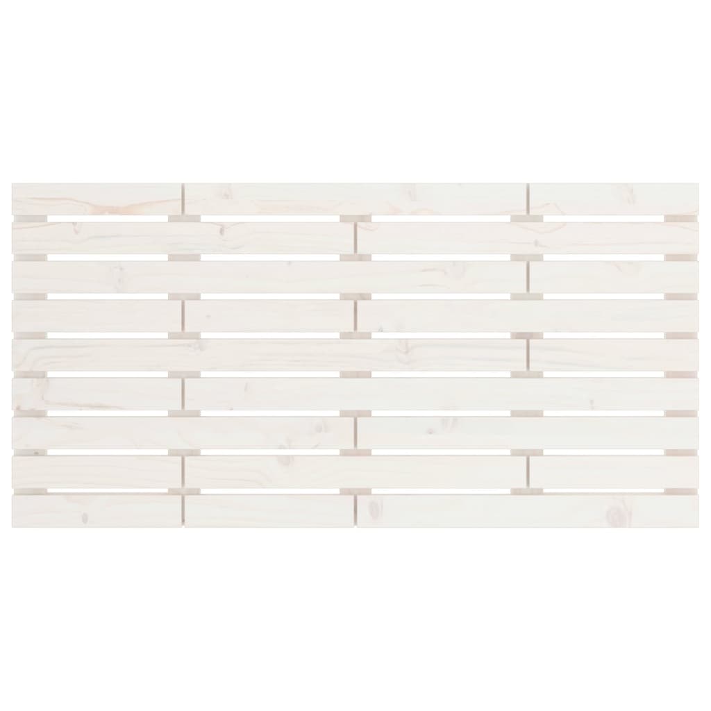 fehér tömör fenyőfa fali fejtámla 126 x 3 x 63 cm