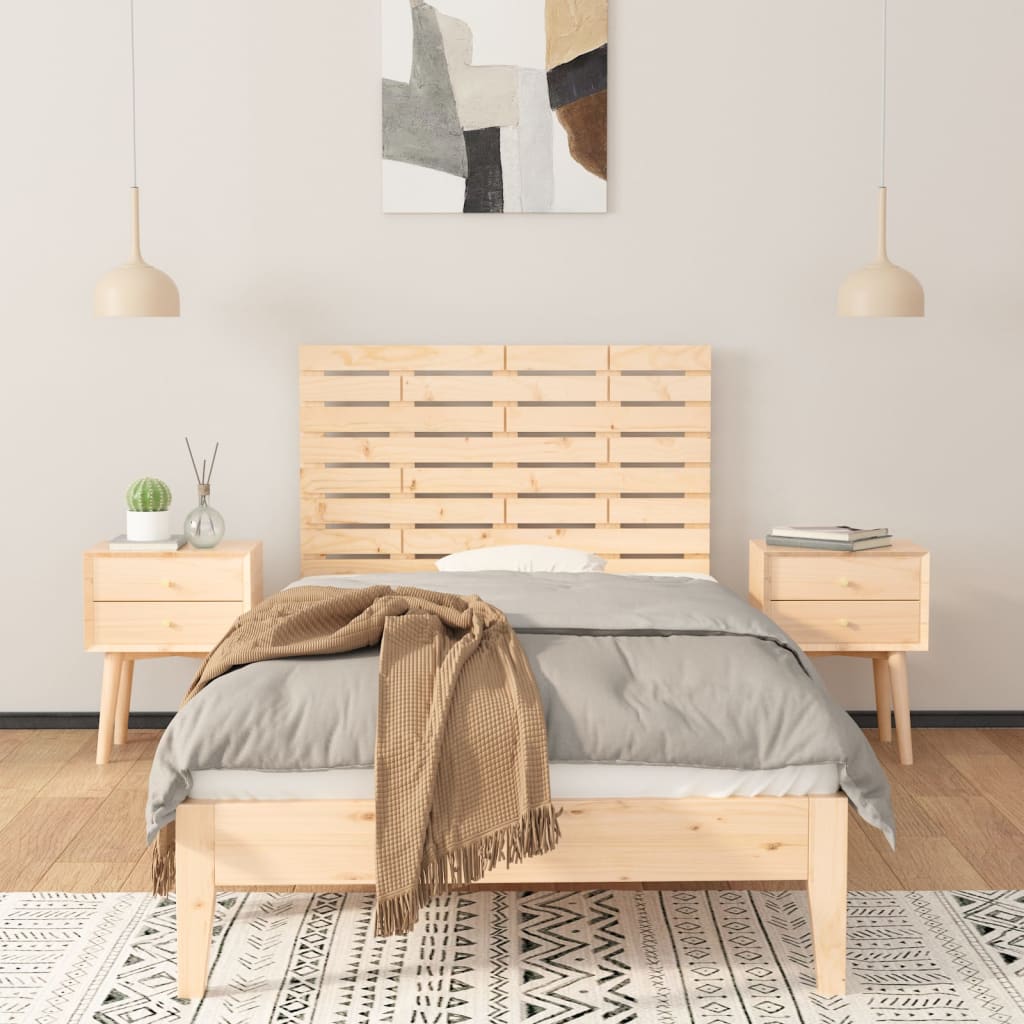 tömör fenyőfa fali fejtámla 81x3x63 cm