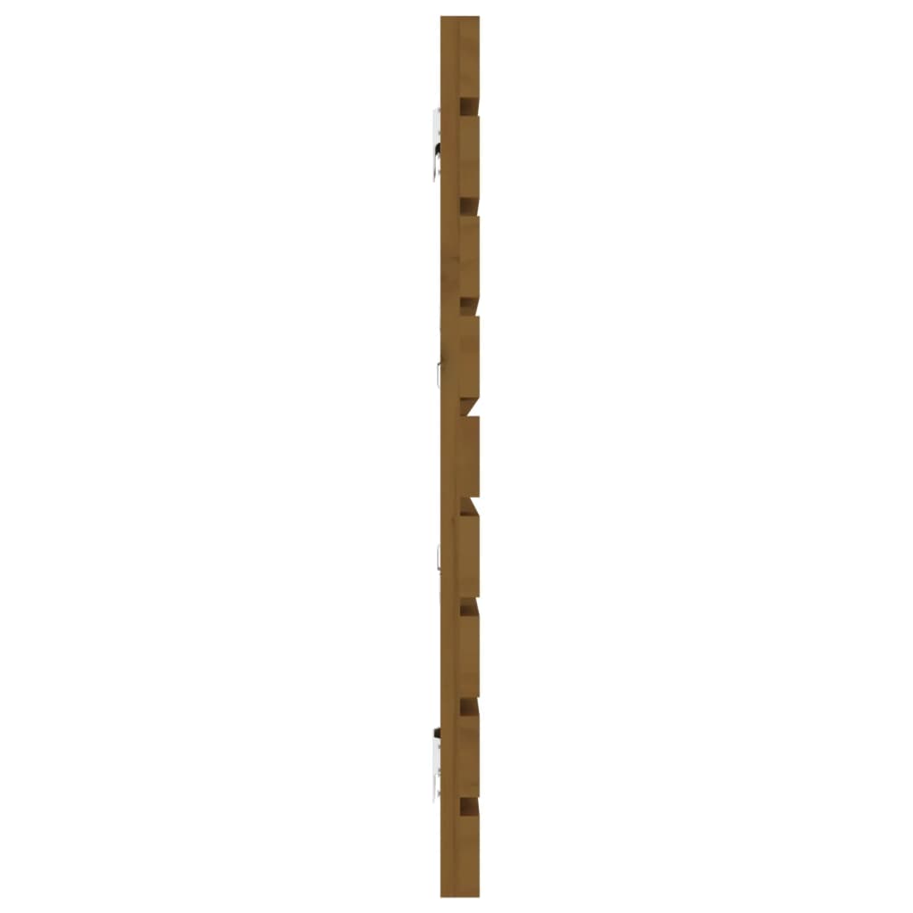 mézbarna tömör fenyőfa fali fejtámla 166x3x63 cm