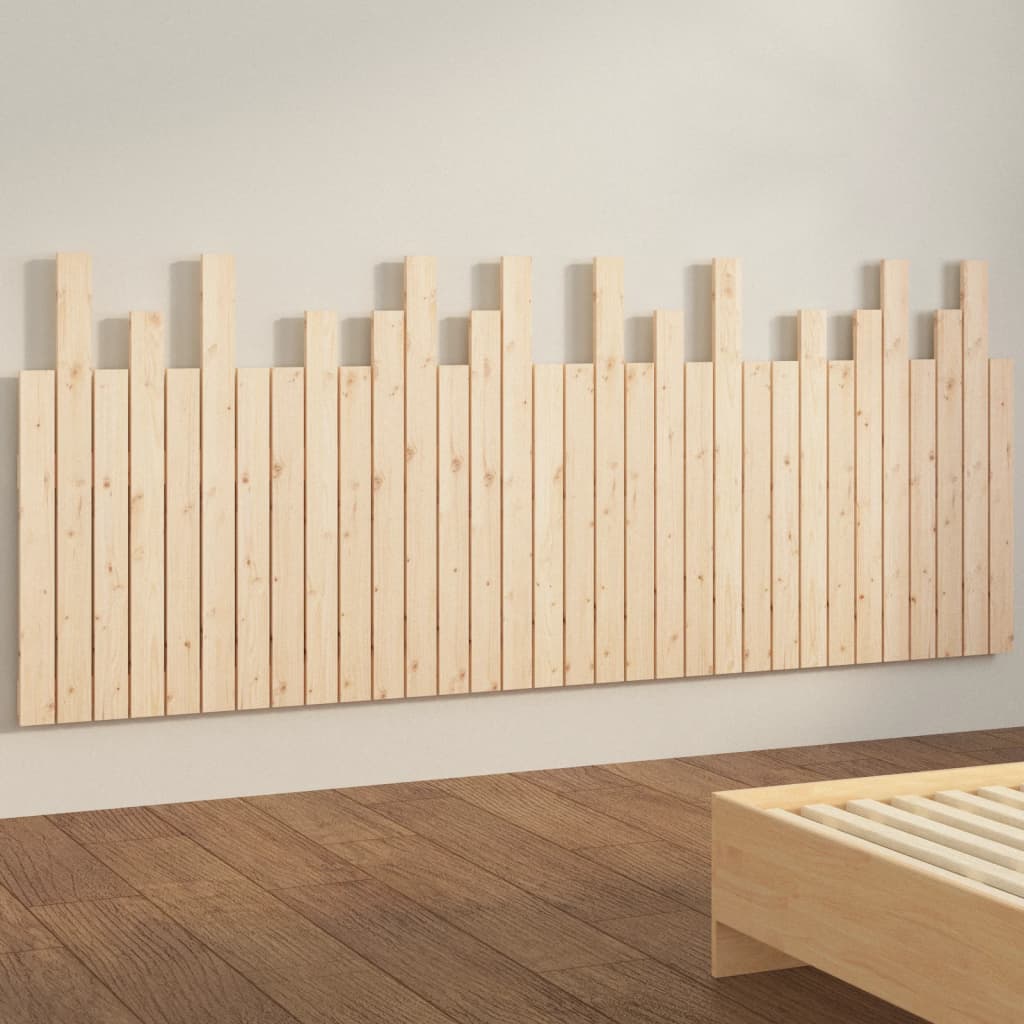 tömör fenyőfa fali fejtámla 204x3x80 cm