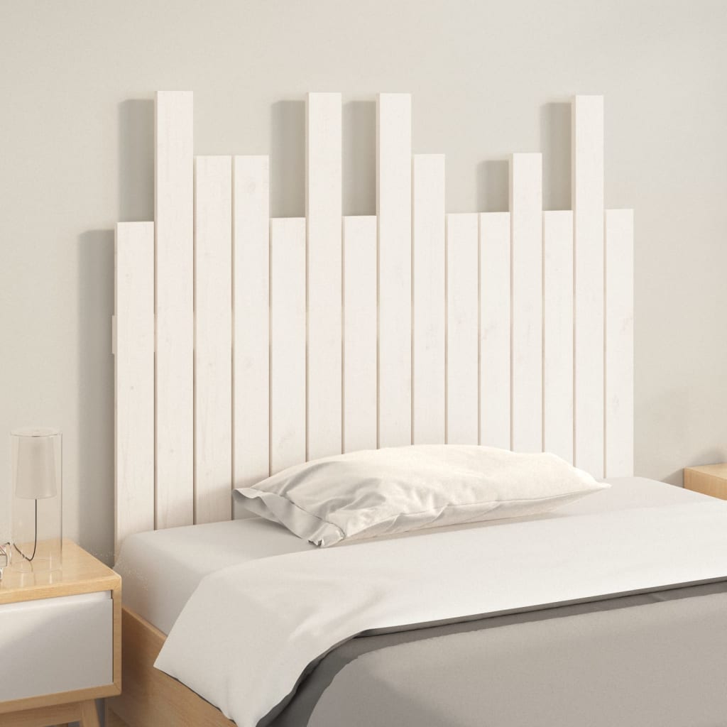 fehér tömör fenyőfa fali fejtámla 95,5 x 3 x 80 cm