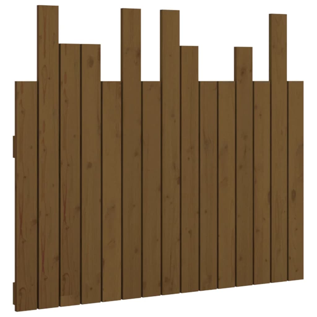 mézbarna tömör fenyőfa fali fejtámla 95,5 x 3 x 80 cm