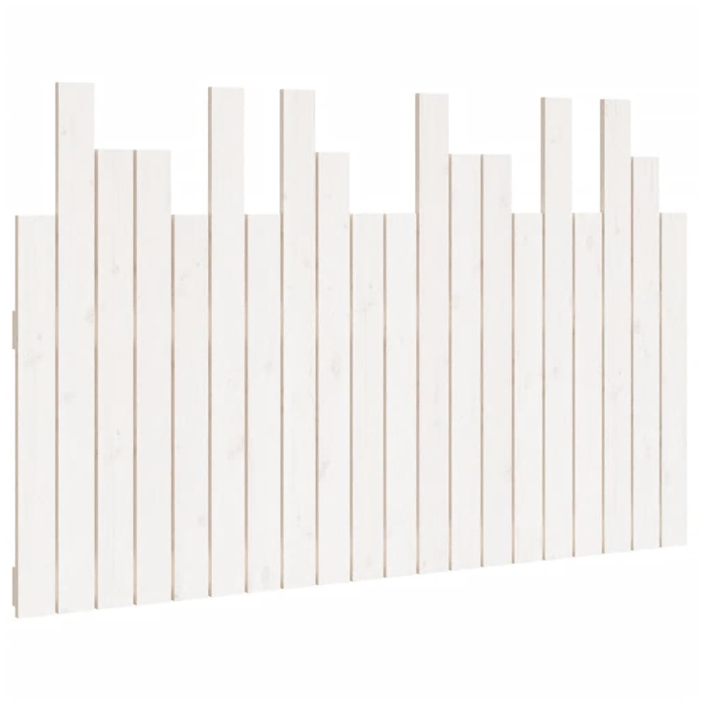 fehér tömör fenyőfa fali fejtámla 127,5 x 3 x 80 cm