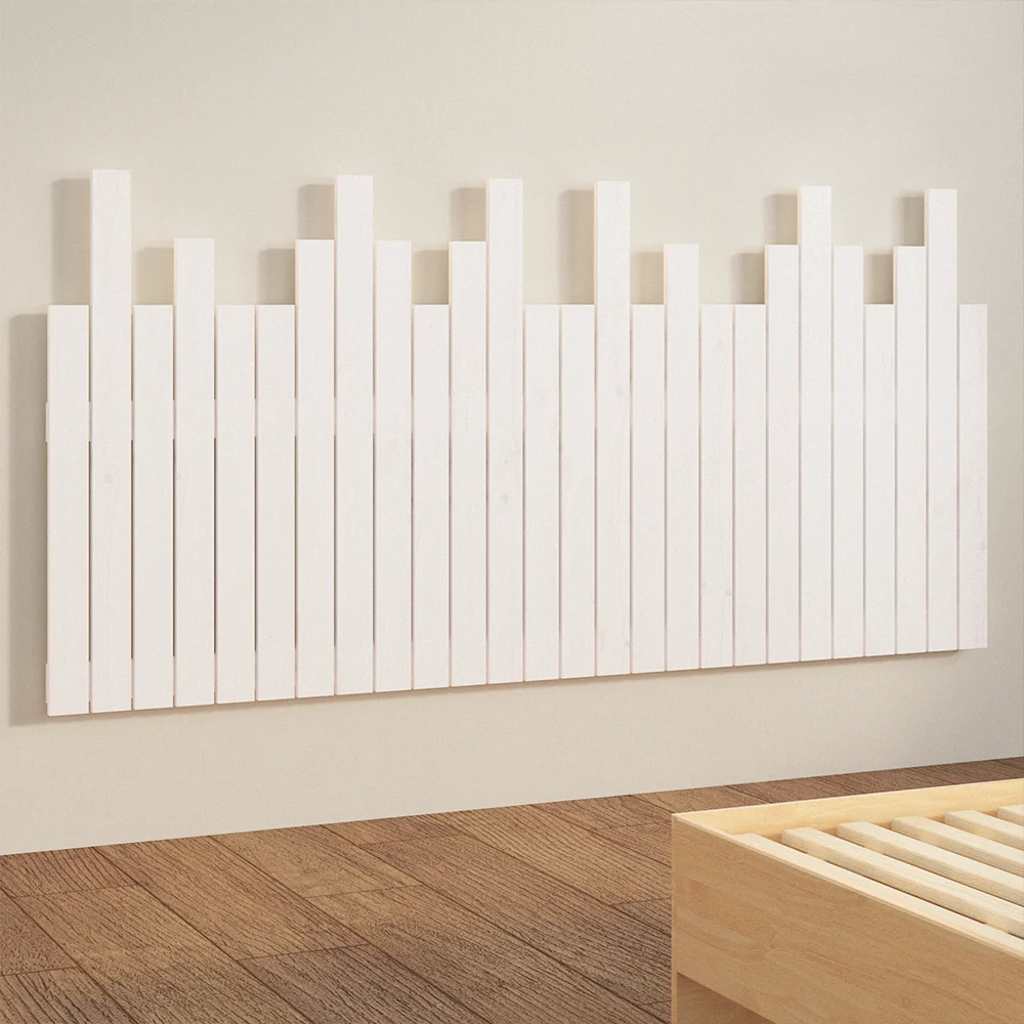 fehér tömör fenyőfa fali fejtámla 166 x 3 x 80 cm