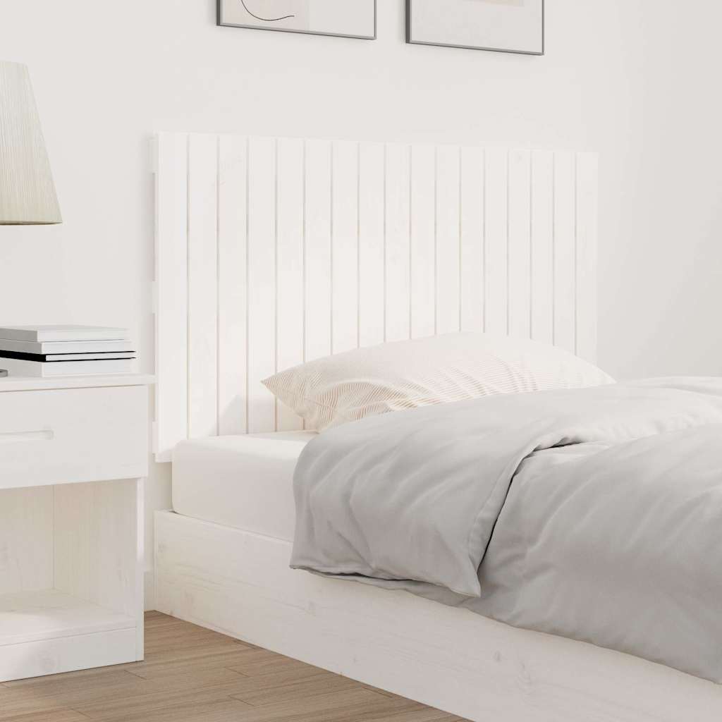 fehér tömör fenyőfa fali fejtámla 108 x 3 x 60 cm