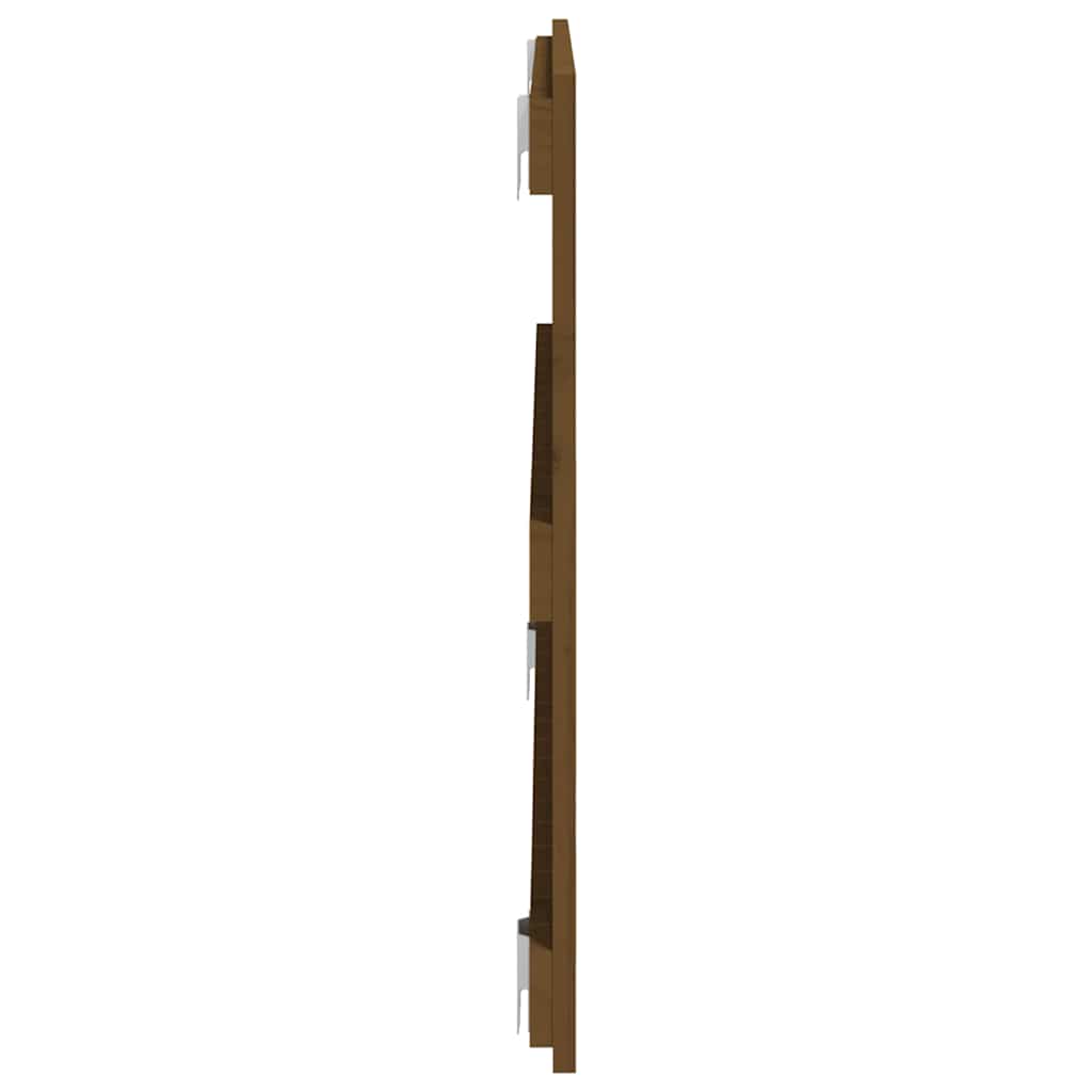 mézbarna tömör fenyőfa fali fejtámla 108 x 3 x 60 cm