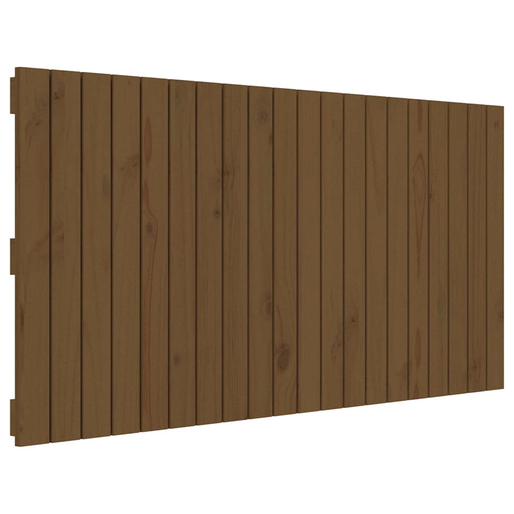 mézbarna tömör fenyőfa fali fejtámla 127,5 x 3 x 60 cm