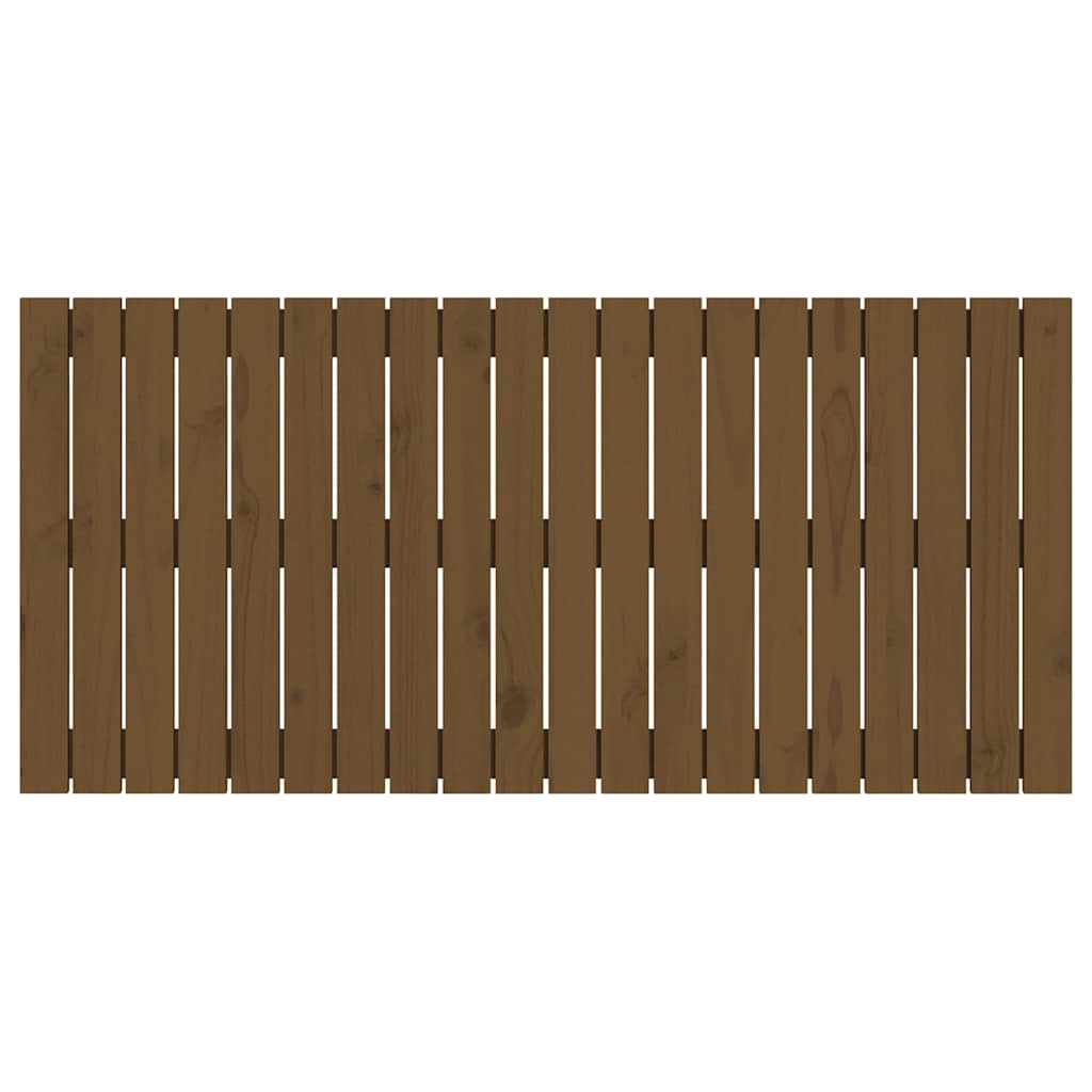 mézbarna tömör fenyőfa fali fejtámla 127,5 x 3 x 60 cm