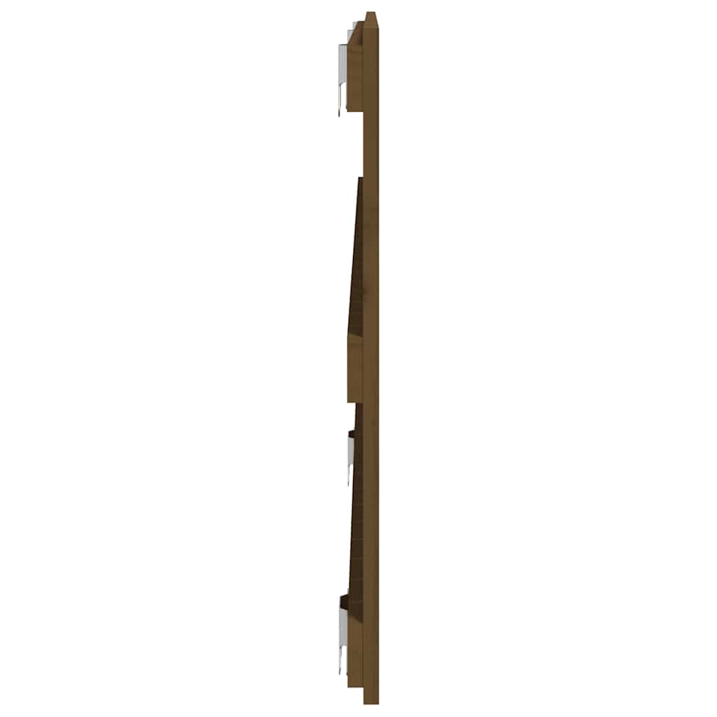 mézbarna tömör fenyőfa fali fejtámla 127,5 x 3 x 60 cm