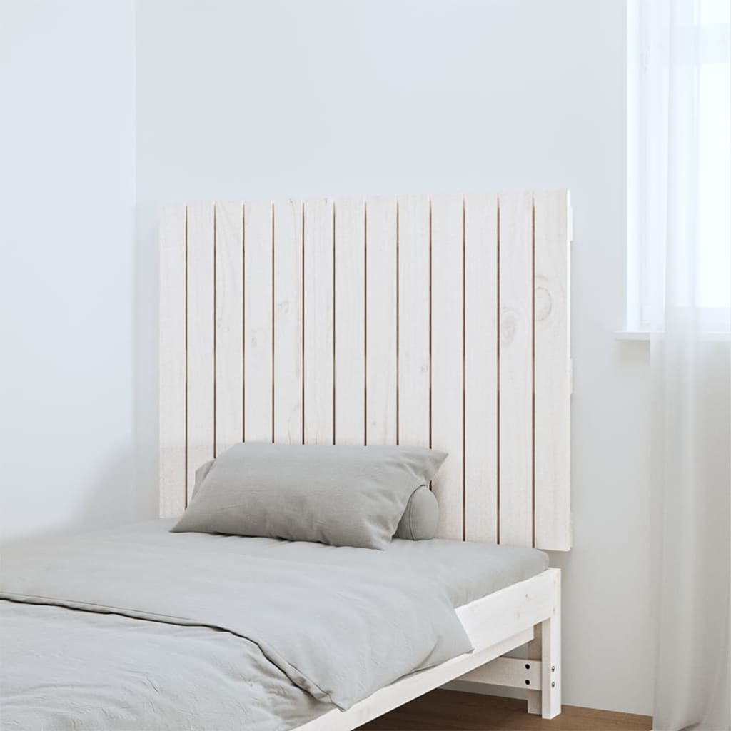 fehér tömör fenyőfa fali fejtámla 82,5 x 3 x 60 cm