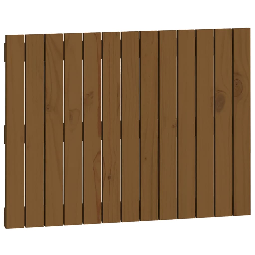 mézbarna tömör fenyőfa fali fejtámla 82,5 x 3 x 60 cm