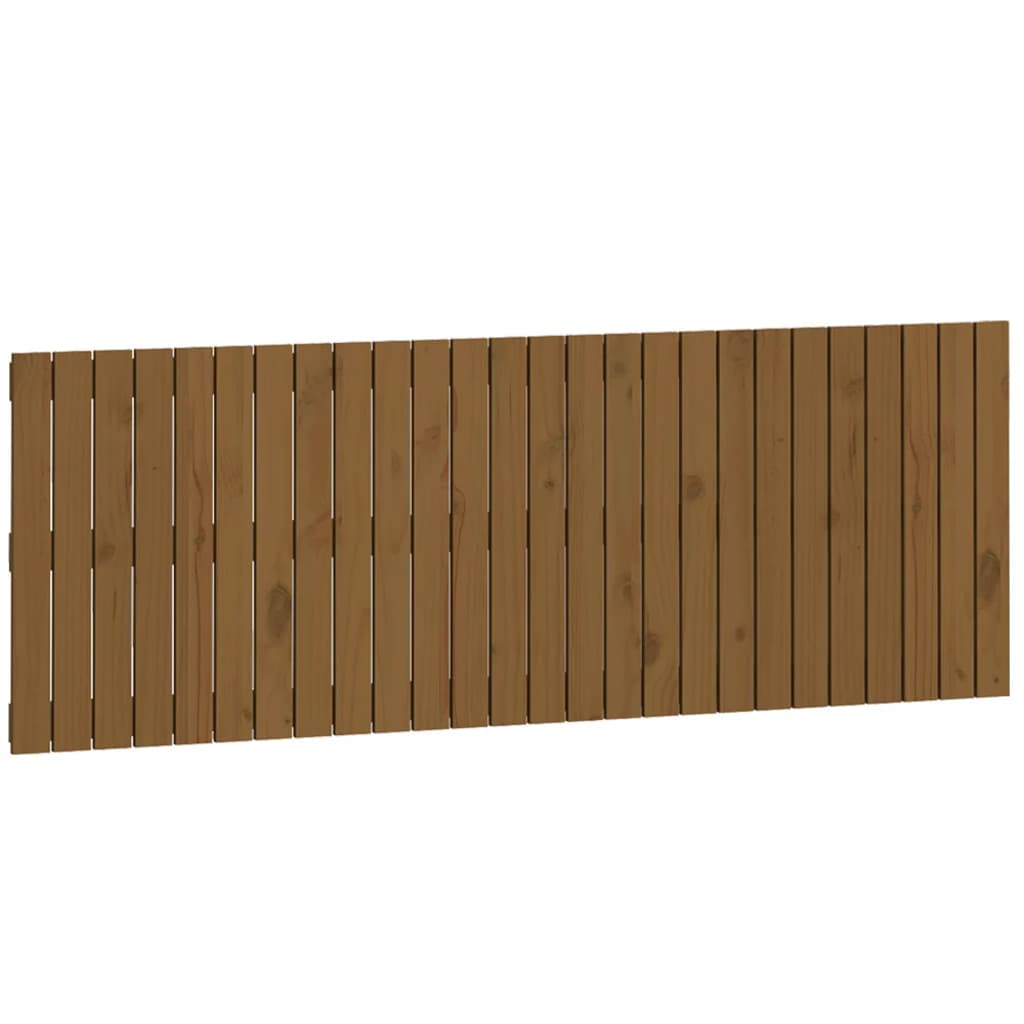 mézbarna tömör fenyőfa fali fejtámla 166x3x60 cm