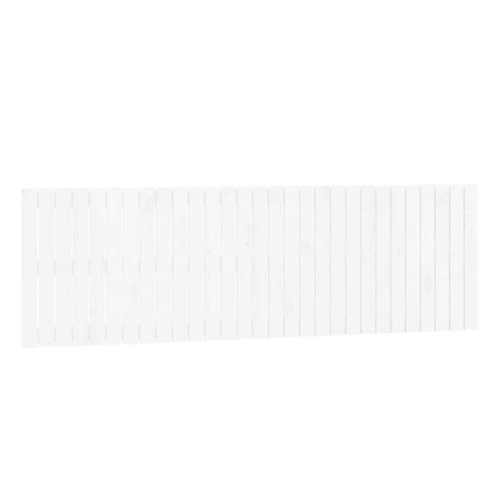fehér tömör fenyőfa fali fejtámla 185 x 3 x 60 cm