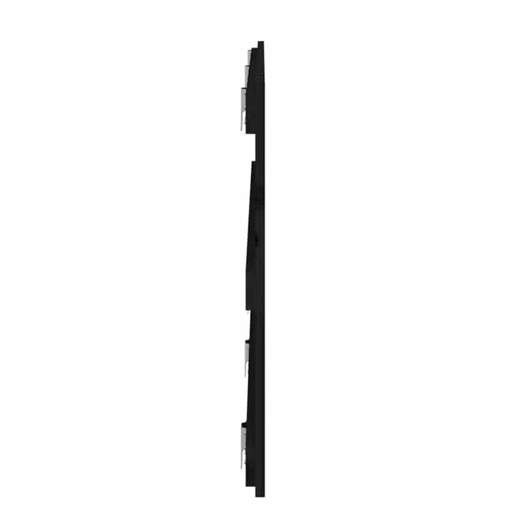 fekete tömör fenyőfa fali fejtámla 185x3x60 cm