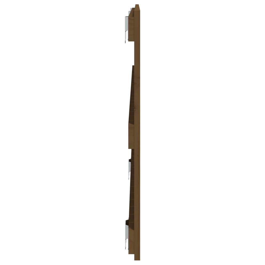mézbarna tömör fenyőfa fali fejtámla 140x3x60 cm