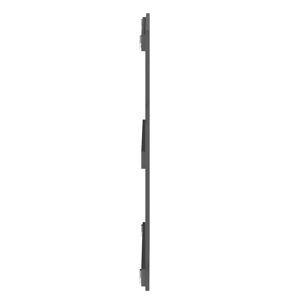 szürke tömör fenyőfa fali fejtámla 108x3x90 cm