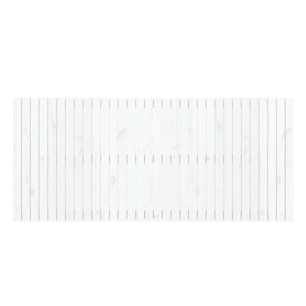 fehér tömör fenyőfa fali fejtámla 204 x 3 x 90 cm