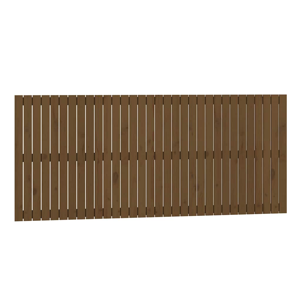 mézbarna tömör fenyőfa fali fejtámla 204x3x90 cm