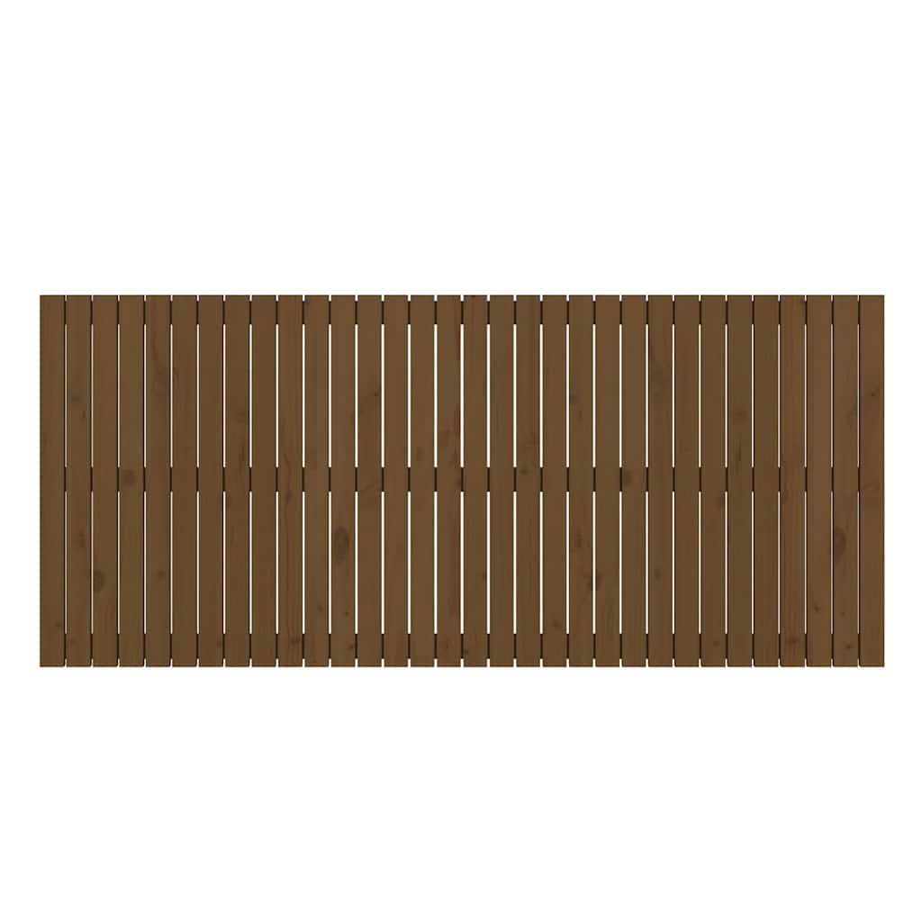 mézbarna tömör fenyőfa fali fejtámla 204x3x90 cm