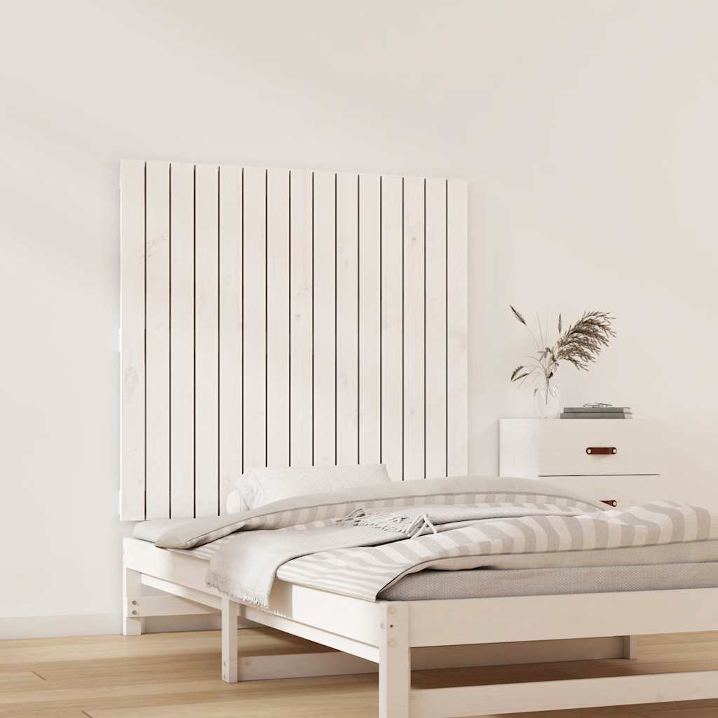 fehér tömör fenyőfa fali fejtámla 95,5 x 3 x 90 cm