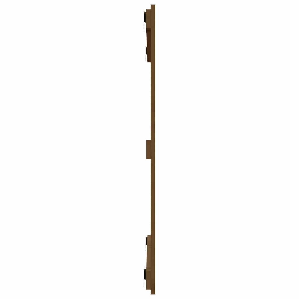 mézbarna tömör fenyőfa fali fejtámla 95,5x3x90 cm