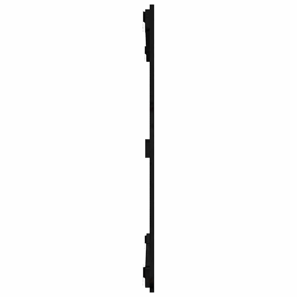 fekete tömör fenyőfa fali fejtámla 95,5 x 3 x 90 cm