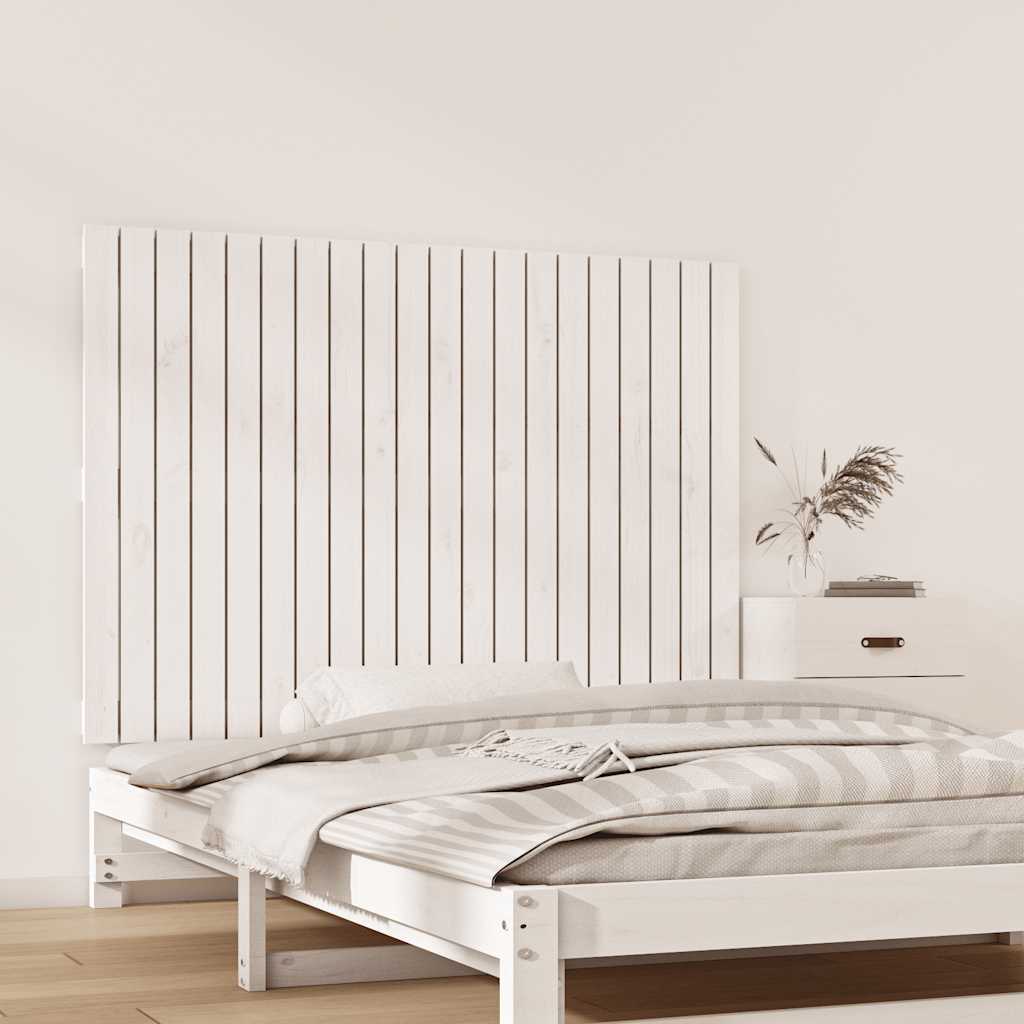 fehér tömör fenyőfa fali fejtámla 127,5 x 3 x 90 cm
