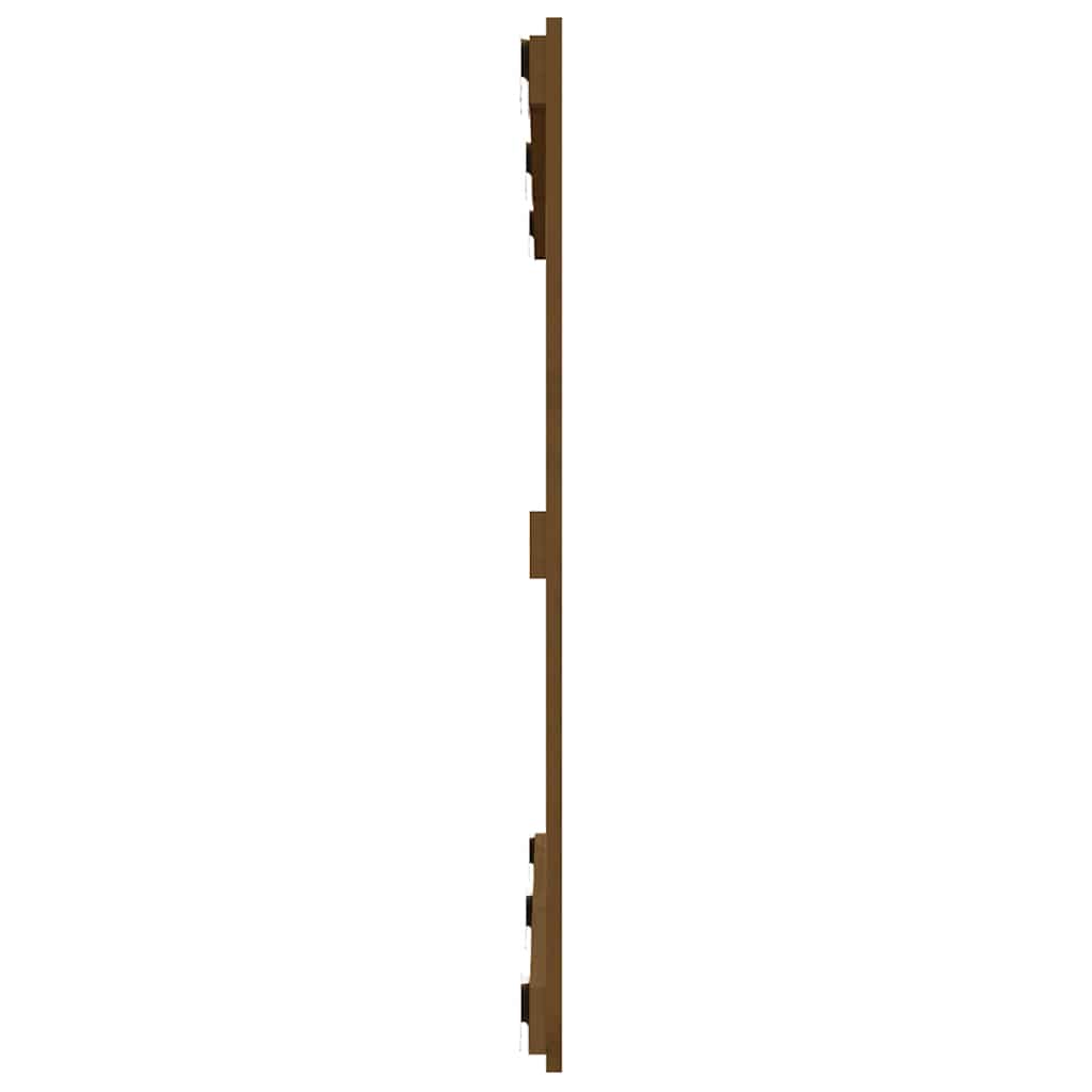 mézbarna tömör fenyőfa fali fejtámla 127,5x3x90 cm
