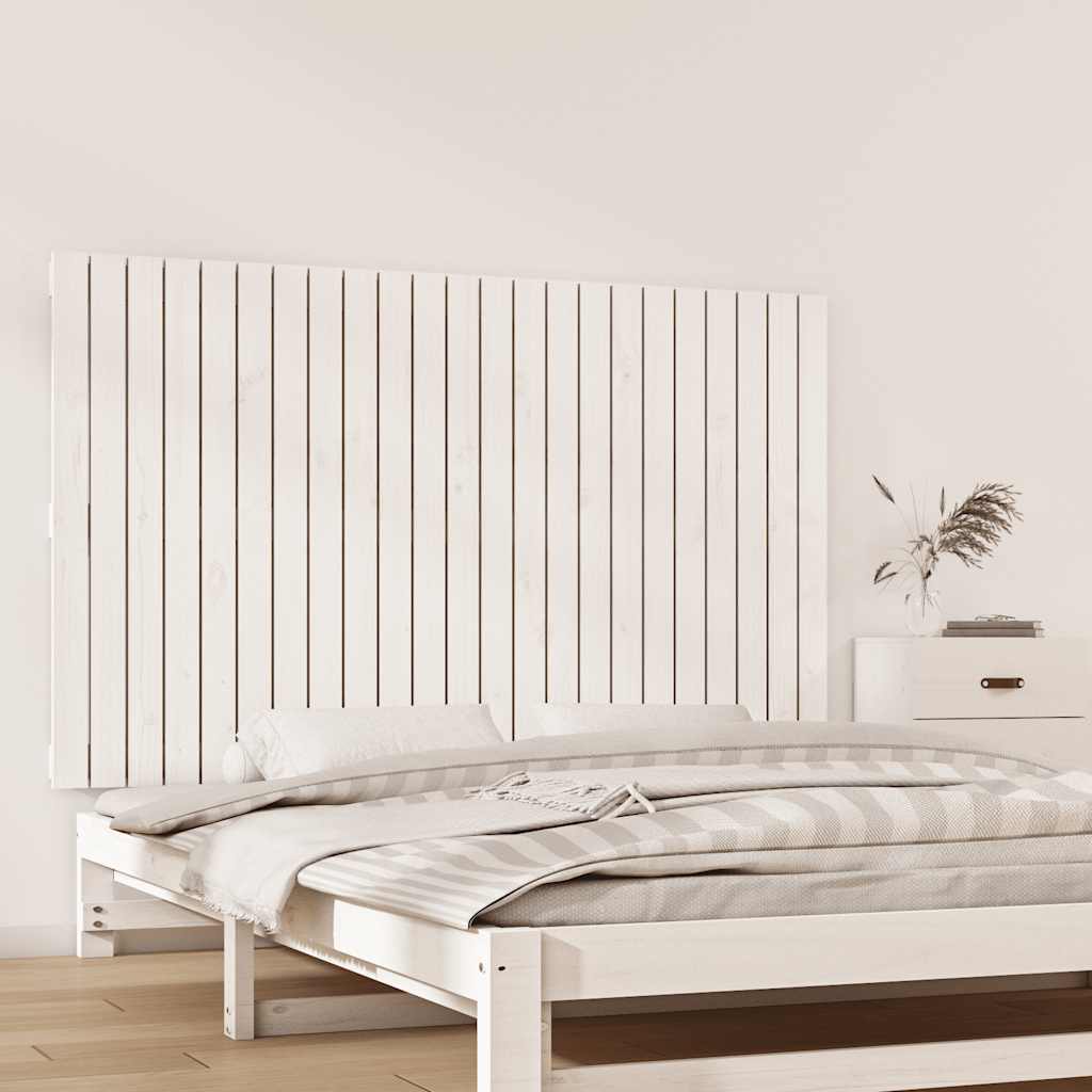 fehér tömör fenyőfa fali fejtámla 147 x 3 x 90 cm