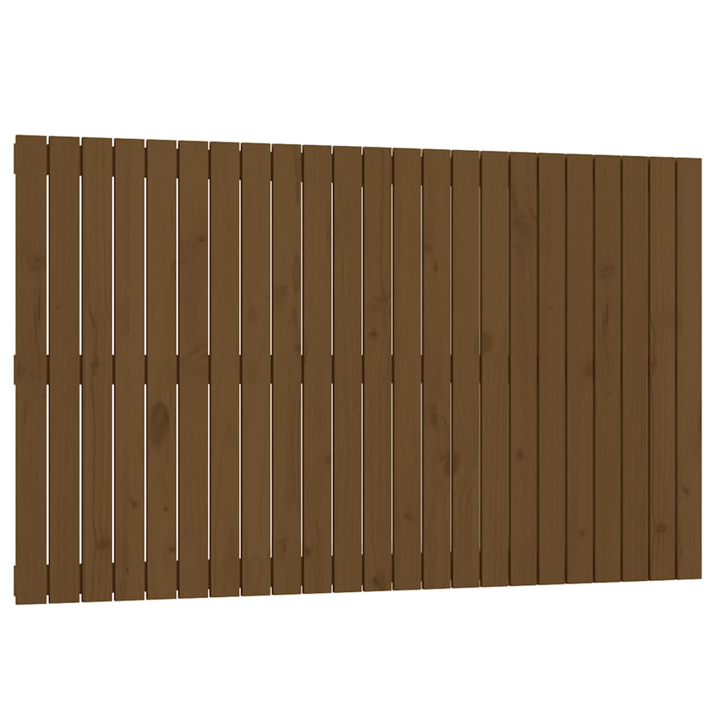 mézbarna tömör fenyőfa fali fejtámla 147 x 3 x 90 cm