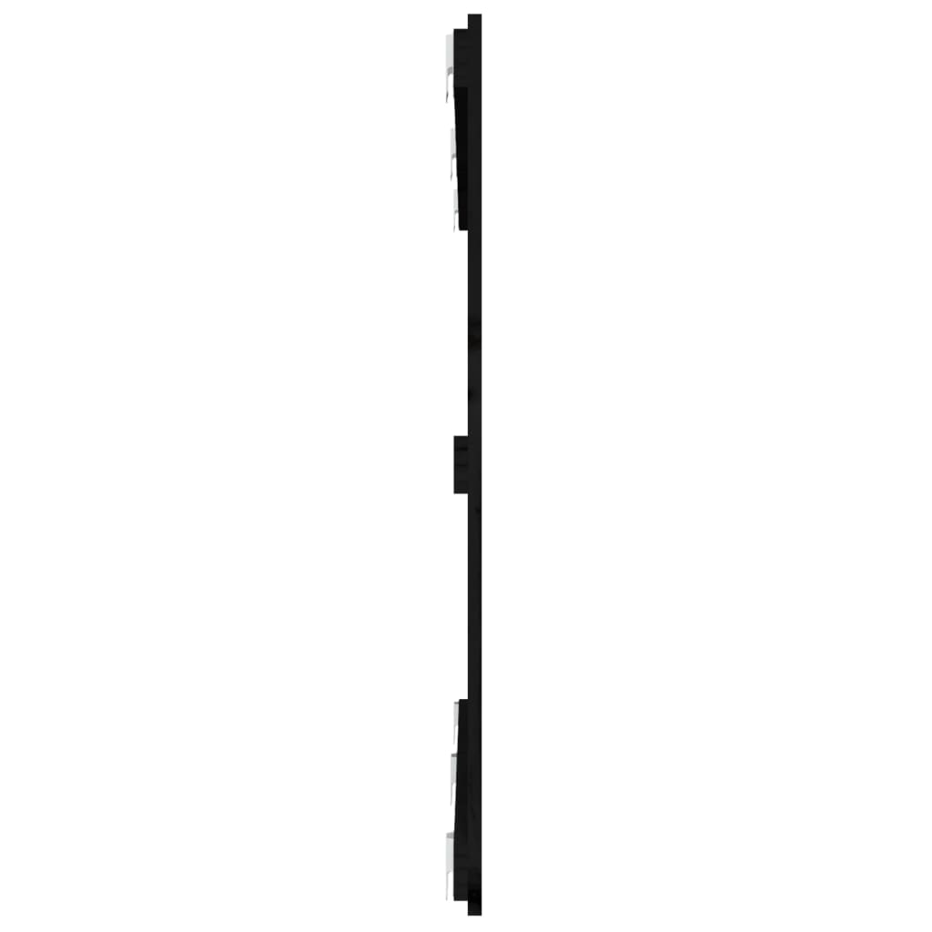 fekete tömör fenyőfa fali fejtámla 147 x 3 x 90 cm