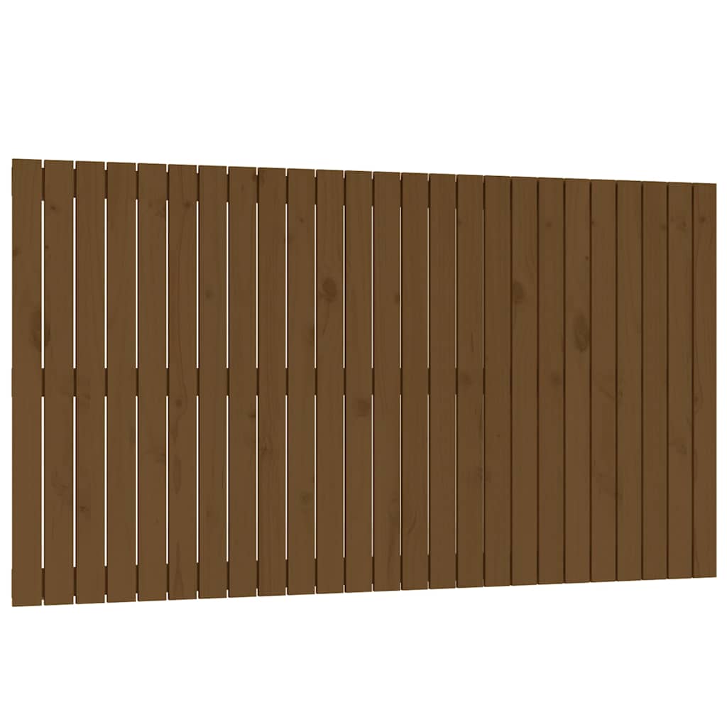 mézbarna tömör fenyőfa fali fejtámla 159,5x3x90 cm