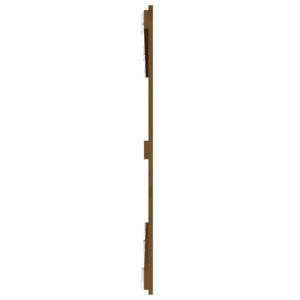 mézbarna tömör fenyőfa fali fejtámla 159,5x3x90 cm