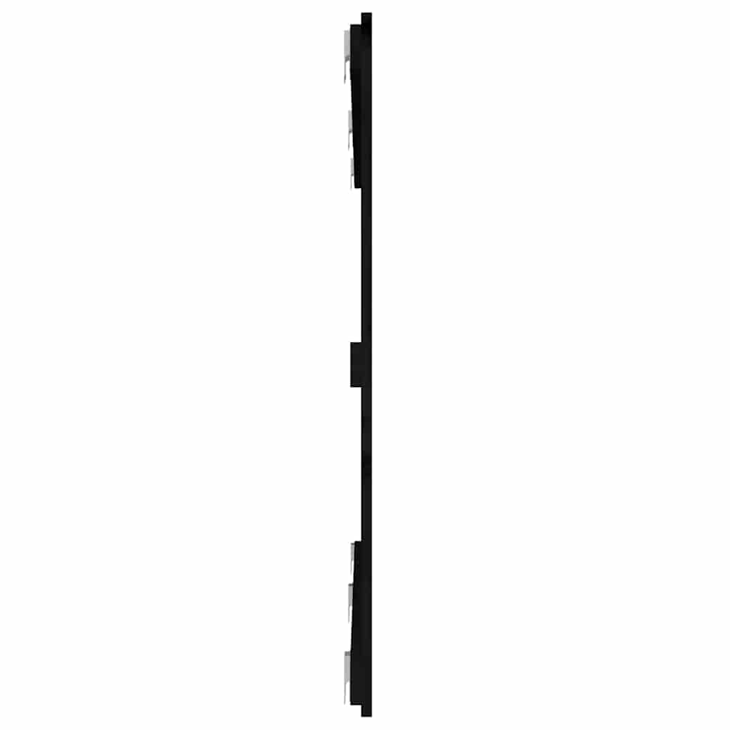 fekete tömör fenyőfa fali fejtámla 159,5x3x90 cm